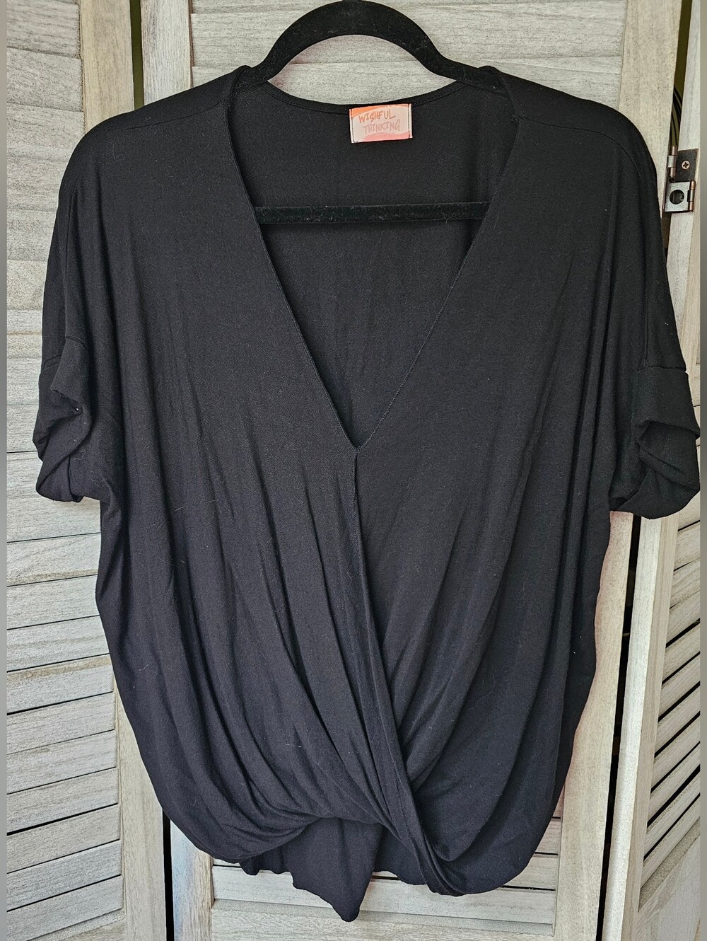 Wishful Thinking Twist-Front V-Neck Top